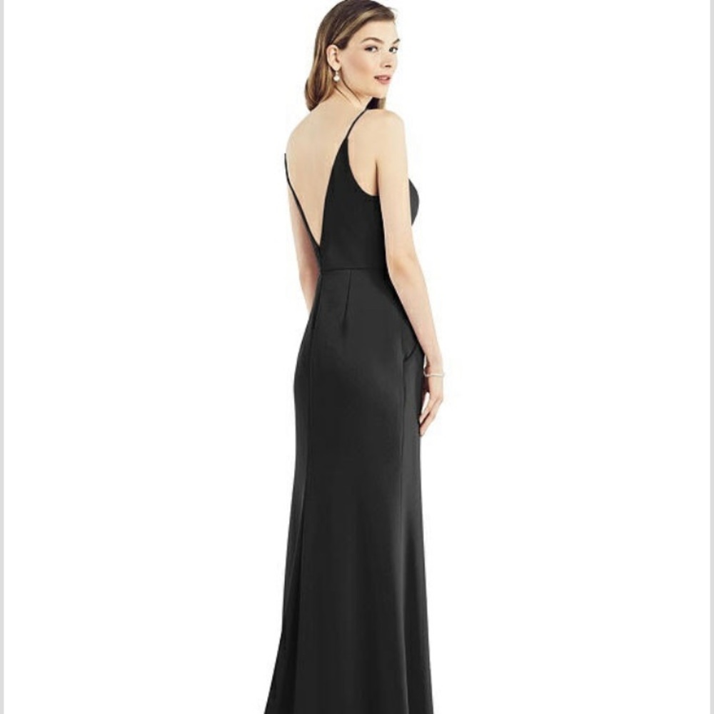 Size 8 Black Crepe Dessy bridesmaid dress